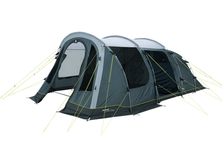 Camping tent with multiple rooms on a white background