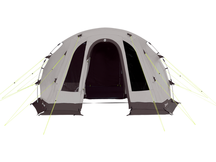 Camping tent with a dark interior on a white background