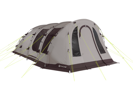 Gray and black tent with brand logo on a white background