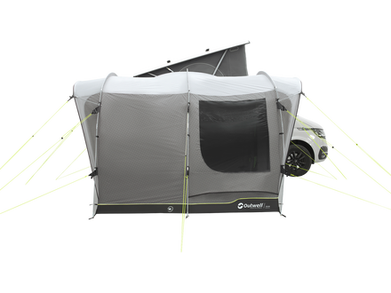 awning attached to a vehicle on a white background