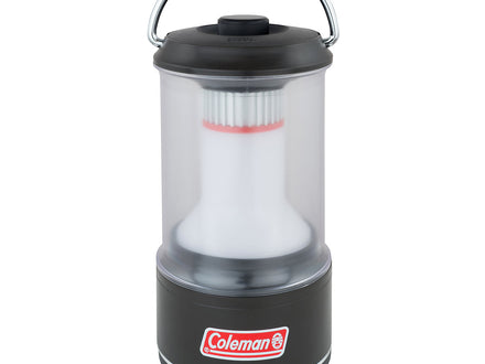 Black Coleman lantern on a white background