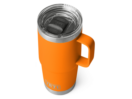 Yeti King Crab mug with silver lid 
