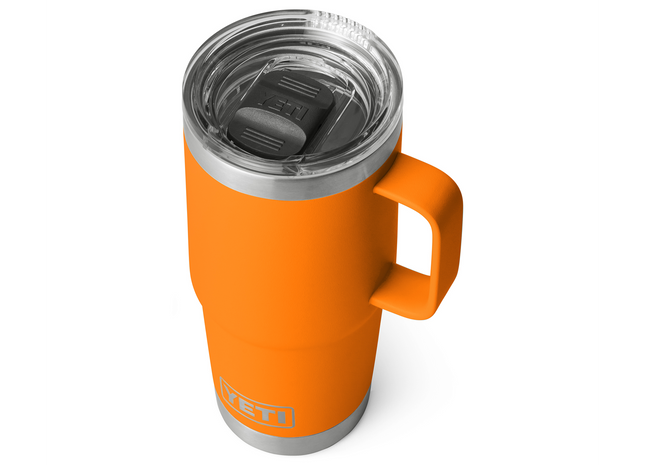 Yeti King Crab mug with silver lid 