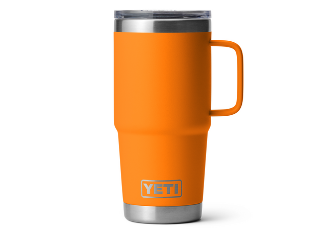 YETI King Crab mug with a silver lid