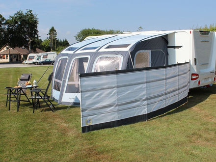 Outdoor Revolution Windbreak 7 Pole Grey Stripe (5.4m single piping)