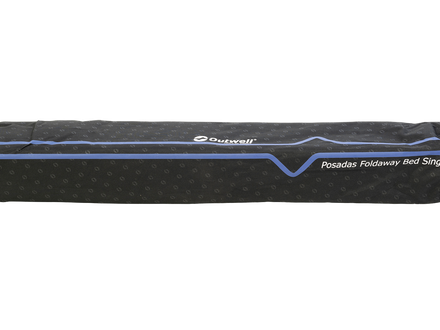 Black and blue sleeping pad with Outwell branding on a white background