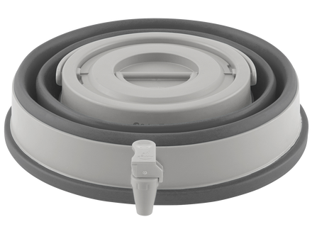 Colapsable water container  on a white background