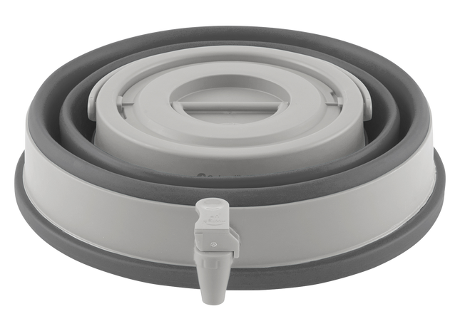 Colapsable water container  on a white background