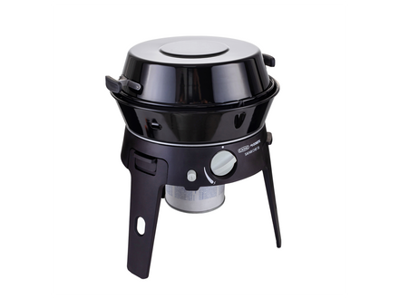 Black portable stove on a white background