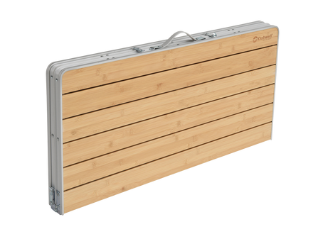 Wooden panel with metal frame on a white background