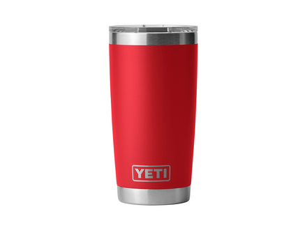 Red YETI tumbler on a white background