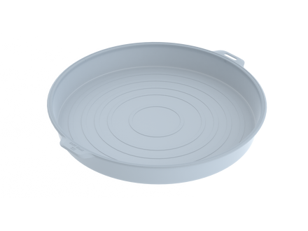 Light blue silicone lid on a white background