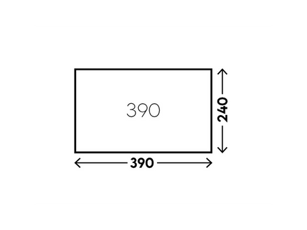 Rectangular measurement diagram with dimensions 390x240