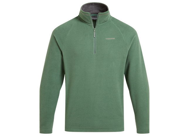 A green quarter-zip pullover fleece with a stand-up collar, shown on a plain white background. The brand name 'COLUMBINE' is visible on the left chest.