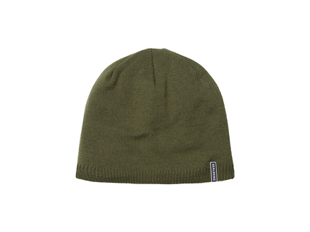 Green beanie hat on a white background