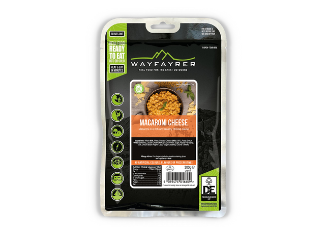 Wayfayrer macaroni cheese packaging on a white background