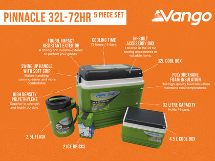 Vango Pinnacle 32L-72Hr 5 Piece Set