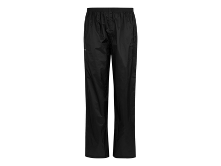 Black waterproof pants on a white background