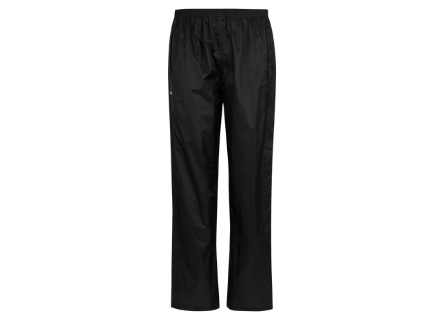 Black waterproof pants on a white background
