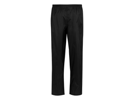 Black straight-leg trousers shown flat against a solid white background.