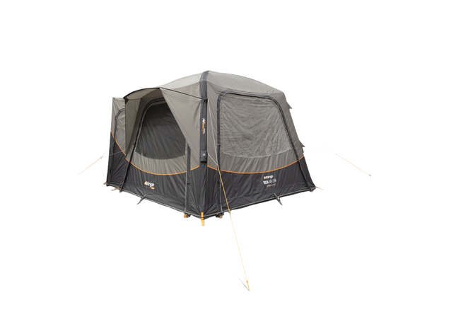 A Grey Vango Air awning, shown od a white background