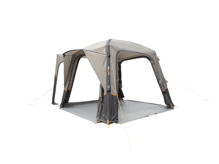 A Grey Vango Air awning with all 4 wall panels removed, shown od a white background