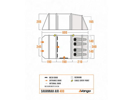 Vango Savannah Air 400 Tent Package