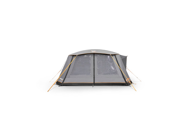 Camping tent with mesh sides on a white background