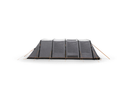 Black camping tent on a white background