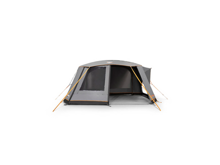Gray camping tent on a white background