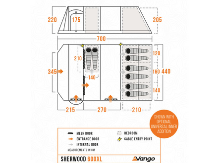 Vango Sherwood 600XL Tent Package