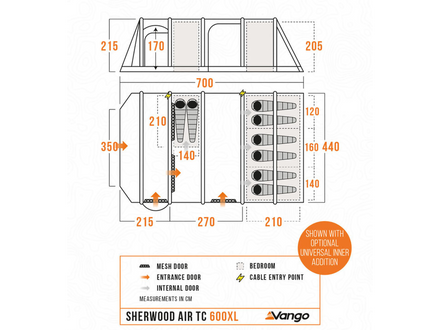 Vango Sherwood Air TC 600XL Package