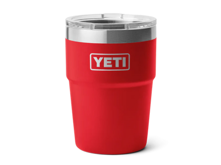 Red YETI tumbler on a white background