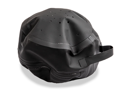 A black icarry bag with ventilation holes on top and an adjustable side strap, shown on a clean white background.