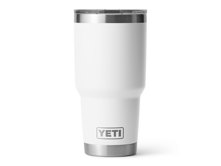 White YETI tumbler on a white background