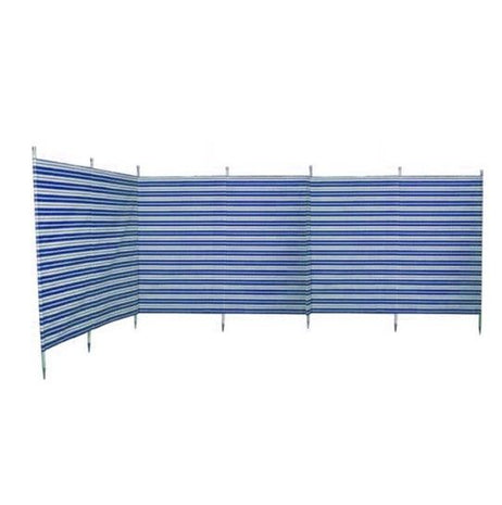 Outdoor Revolution Windbreak 7 Pole Navy Stripe (5.4m single piping)